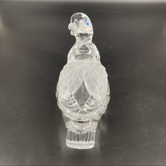 Vintage Clear Glass Duck Dish w/ Fitted Lid Clear & Frosted Heavy - Picture 3 of 11